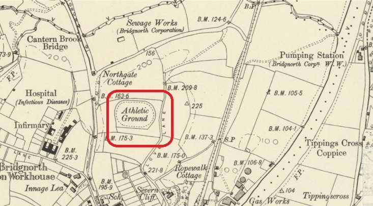 Bridgnorth - Cycle track : Map credit National Library of Scotland